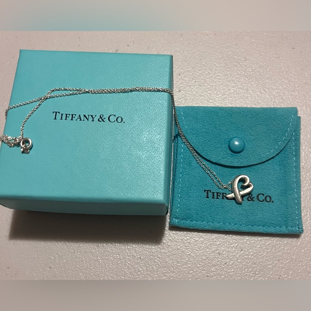 Tiffany & Co Sterling Silver 925 Loving Heart Necklace